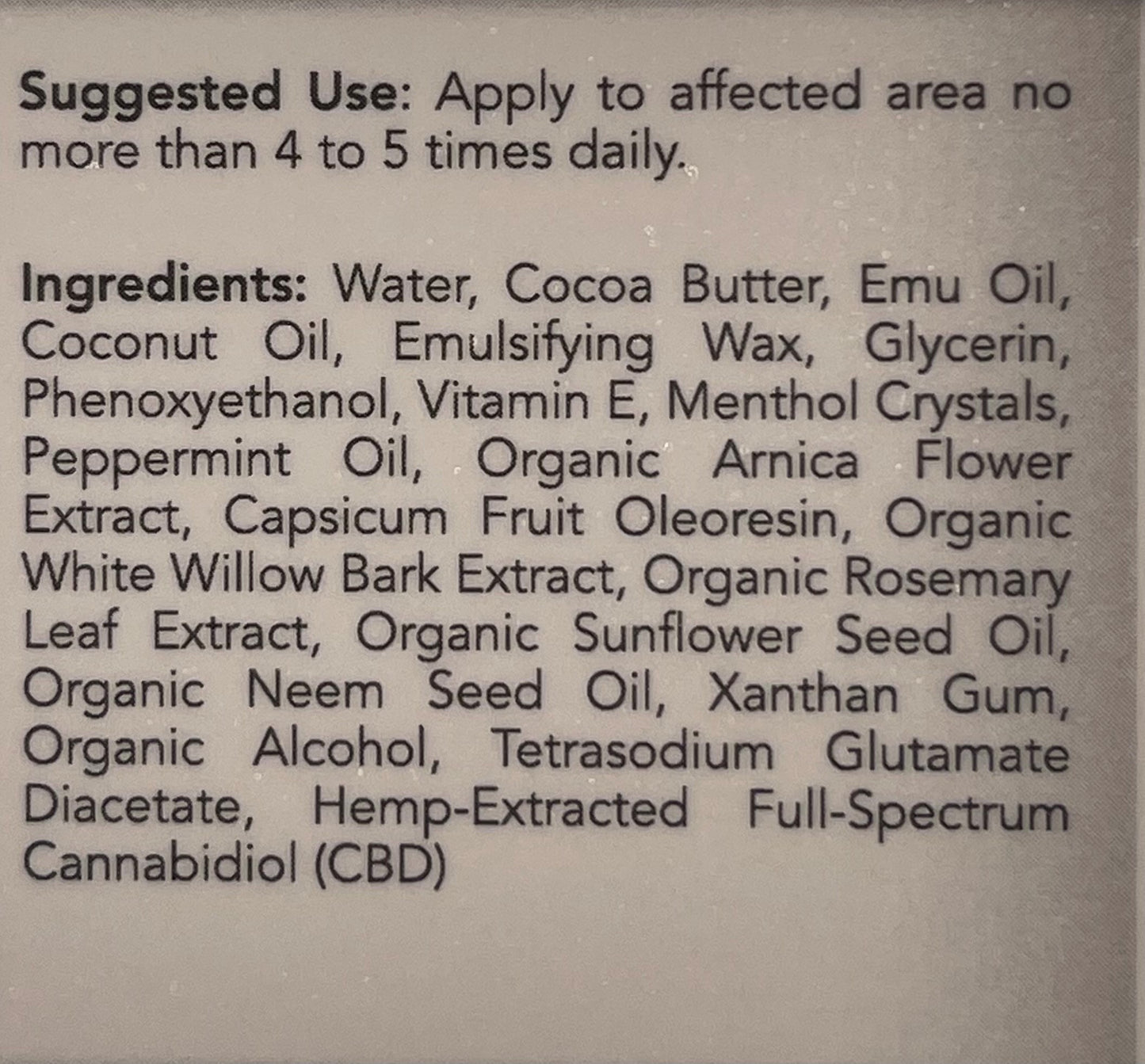 Dolor ingredients 